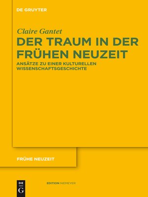 cover image of Der Traum in der Frühen Neuzeit